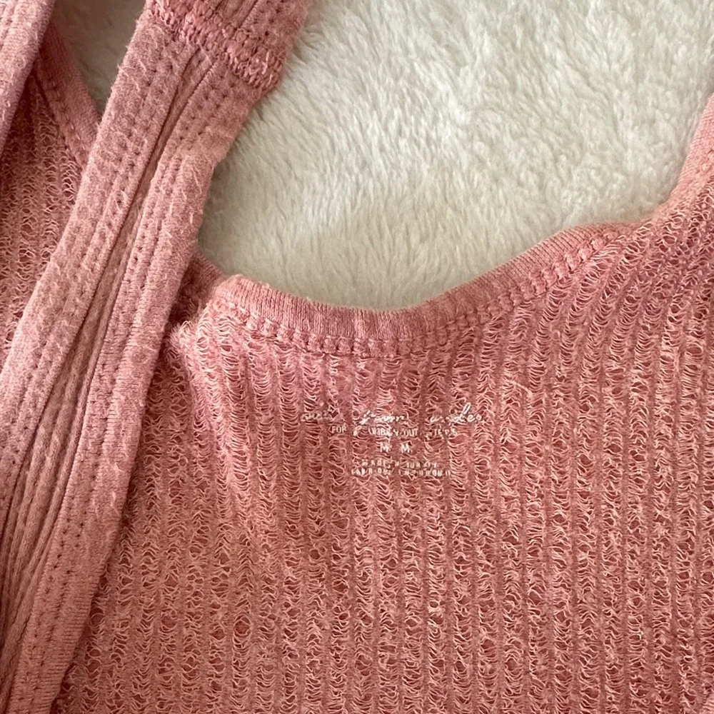 Pink Ribbed Knit Women's Top - Picture 2 of 4